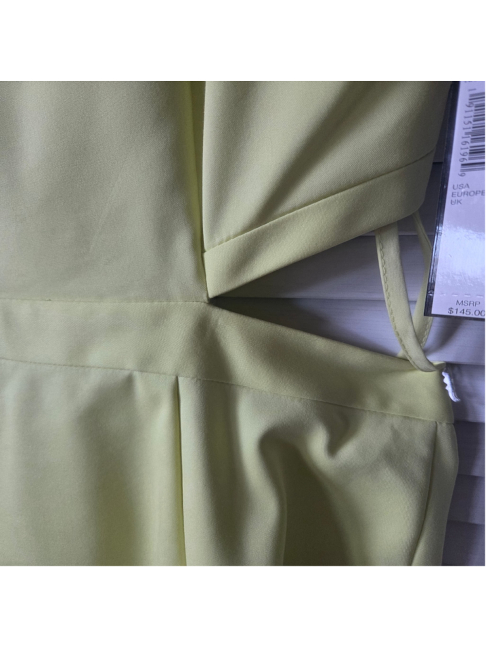 Women's NWT Tahari ASL Neon Green Tyra Dress with Cutouts Size 6 - Picture 5 of 16